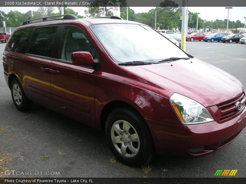 Claret Red Metallic / Gray 2008 Kia Sedona LX