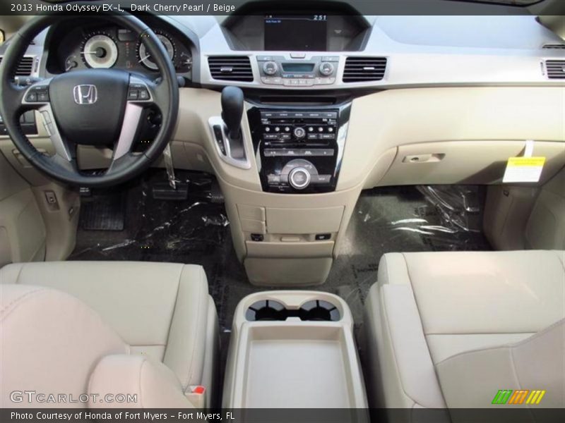 Dark Cherry Pearl / Beige 2013 Honda Odyssey EX-L