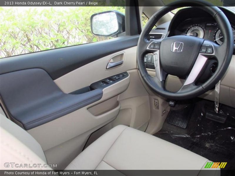 Dark Cherry Pearl / Beige 2013 Honda Odyssey EX-L