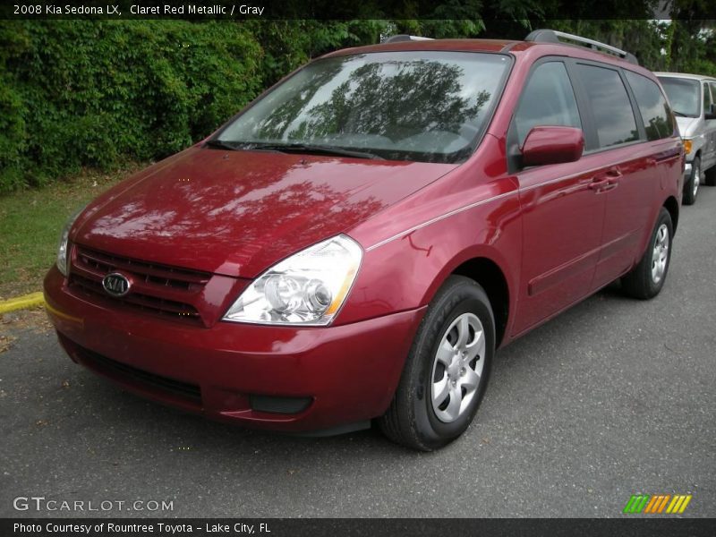 Claret Red Metallic / Gray 2008 Kia Sedona LX