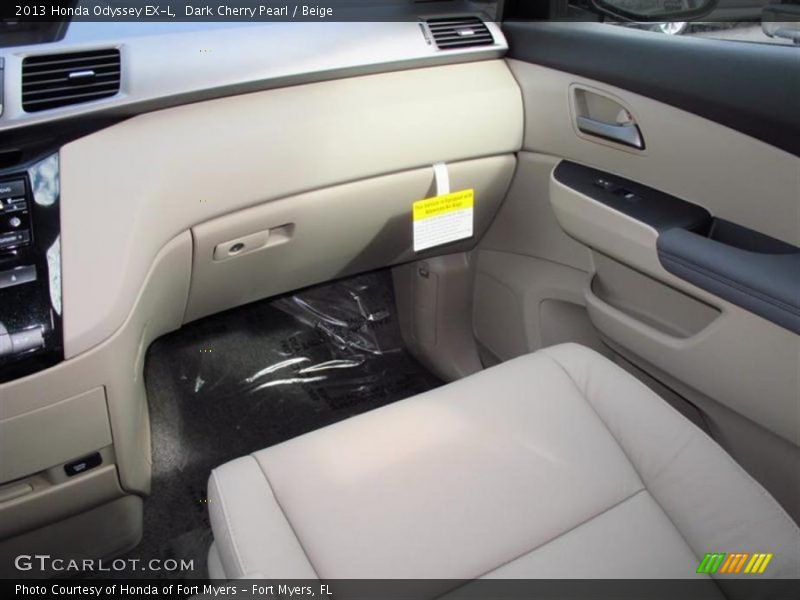 Dark Cherry Pearl / Beige 2013 Honda Odyssey EX-L