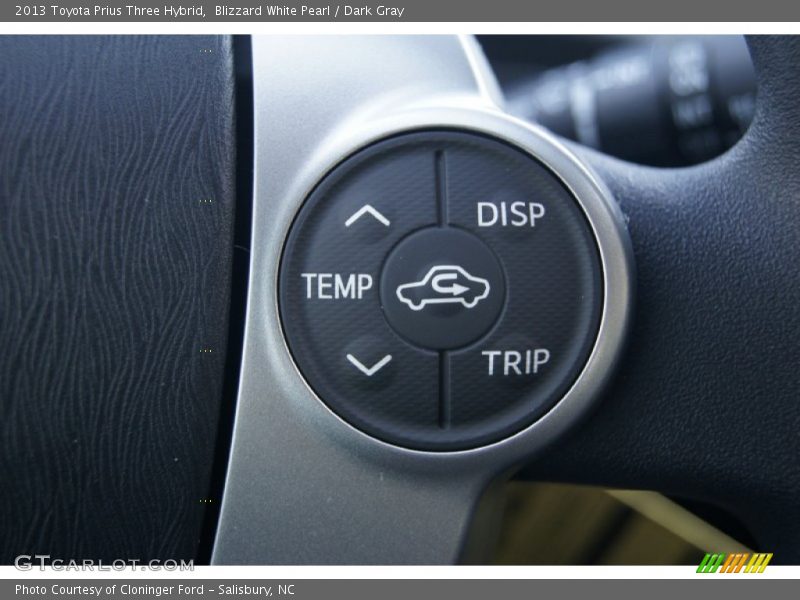 Blizzard White Pearl / Dark Gray 2013 Toyota Prius Three Hybrid