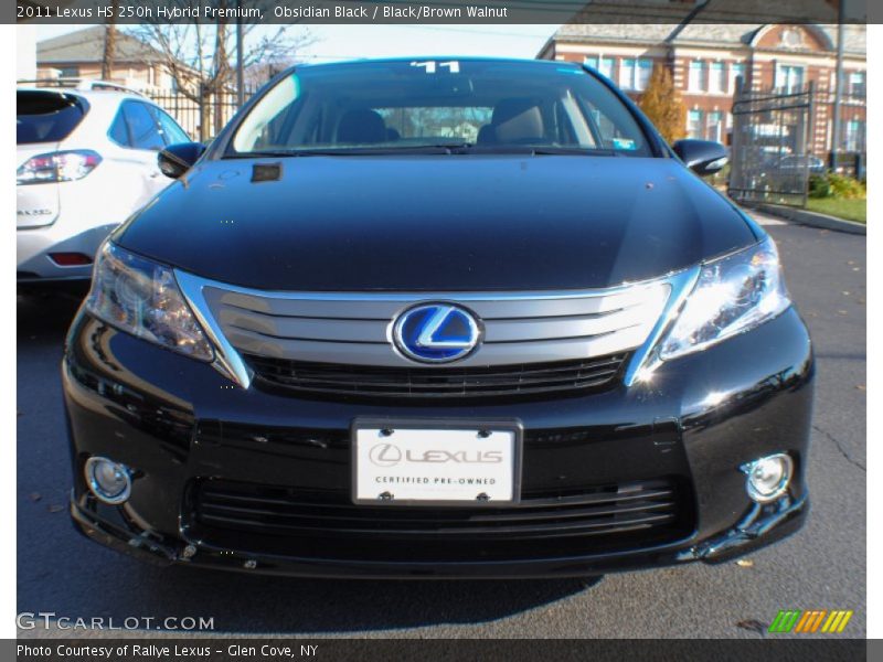 Obsidian Black / Black/Brown Walnut 2011 Lexus HS 250h Hybrid Premium