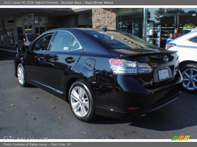 Obsidian Black / Black/Brown Walnut 2011 Lexus HS 250h Hybrid Premium