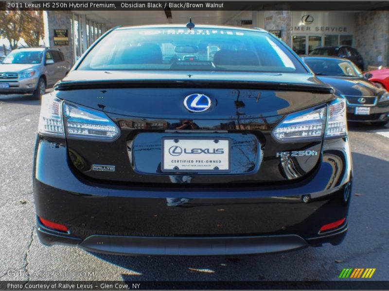 Obsidian Black / Black/Brown Walnut 2011 Lexus HS 250h Hybrid Premium
