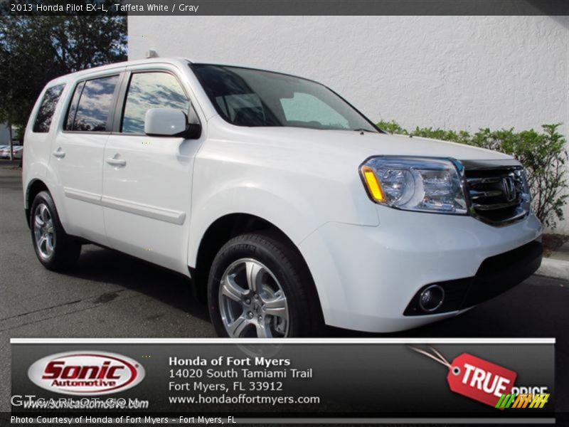 Taffeta White / Gray 2013 Honda Pilot EX-L