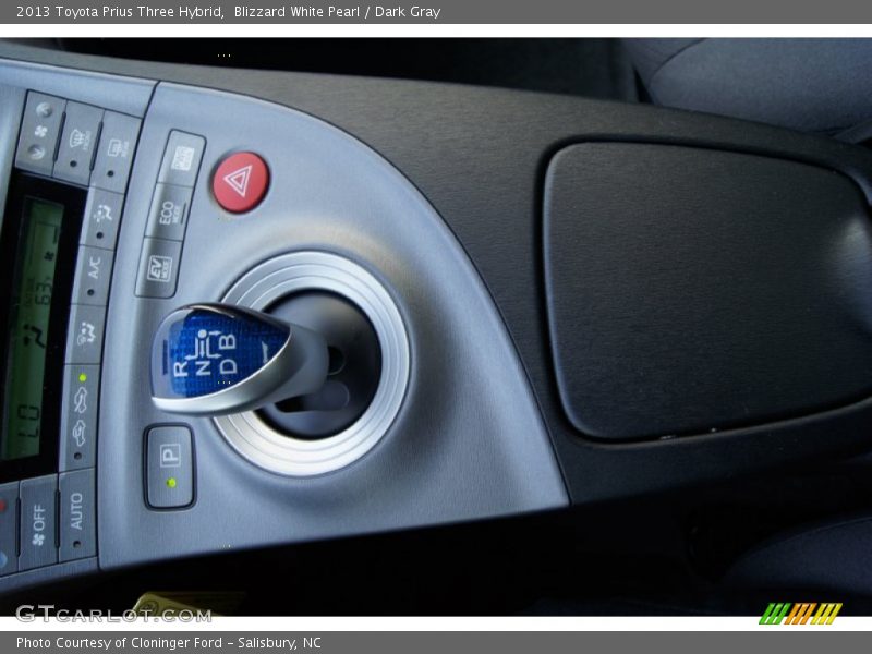 Blizzard White Pearl / Dark Gray 2013 Toyota Prius Three Hybrid