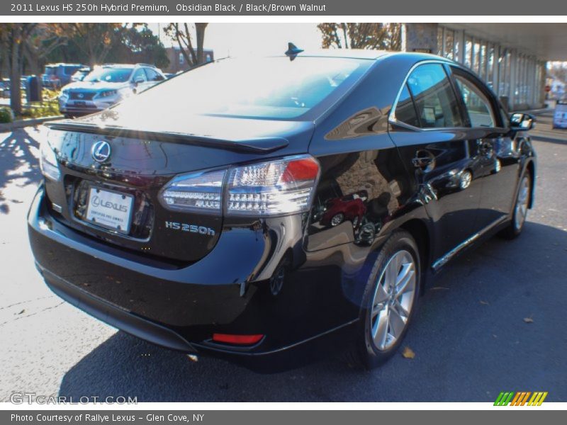 Obsidian Black / Black/Brown Walnut 2011 Lexus HS 250h Hybrid Premium