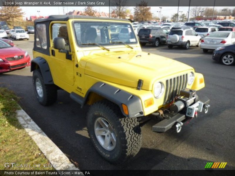 Solar Yellow / Dark Slate Gray 2004 Jeep Wrangler X 4x4