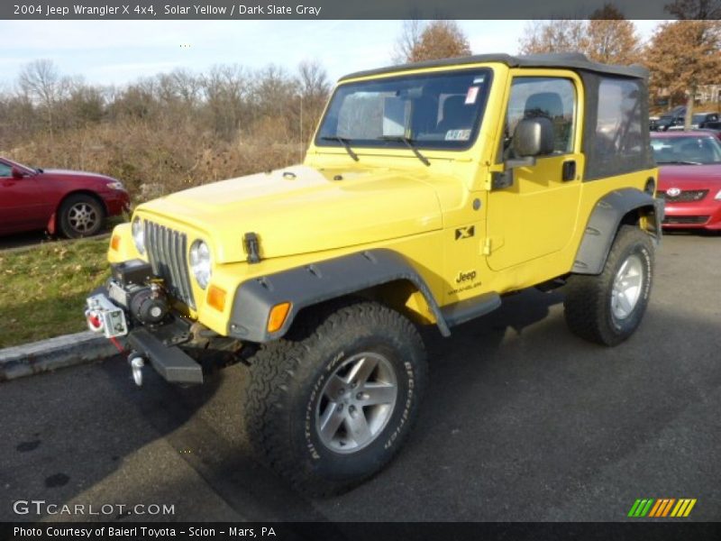 Solar Yellow / Dark Slate Gray 2004 Jeep Wrangler X 4x4