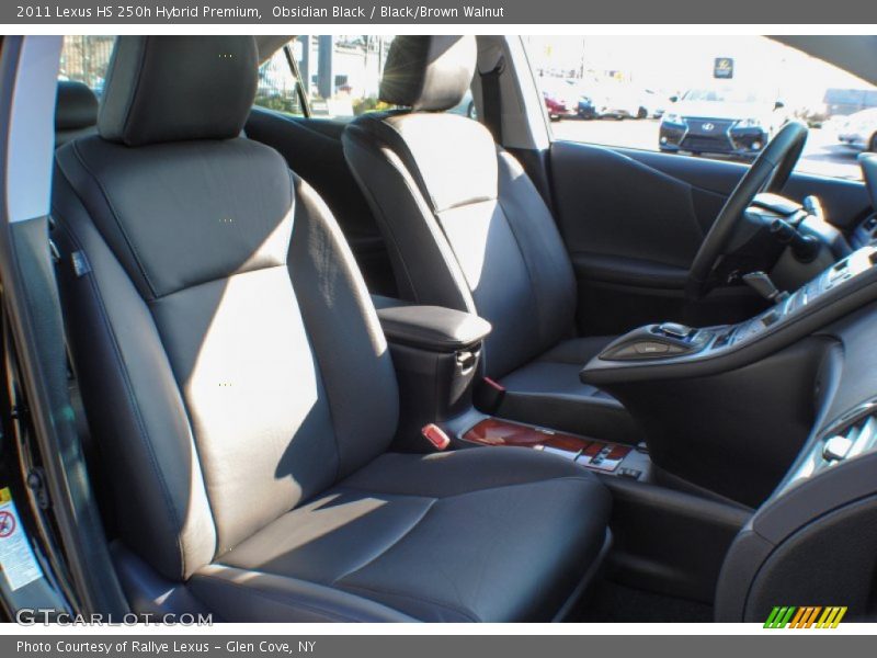 Obsidian Black / Black/Brown Walnut 2011 Lexus HS 250h Hybrid Premium