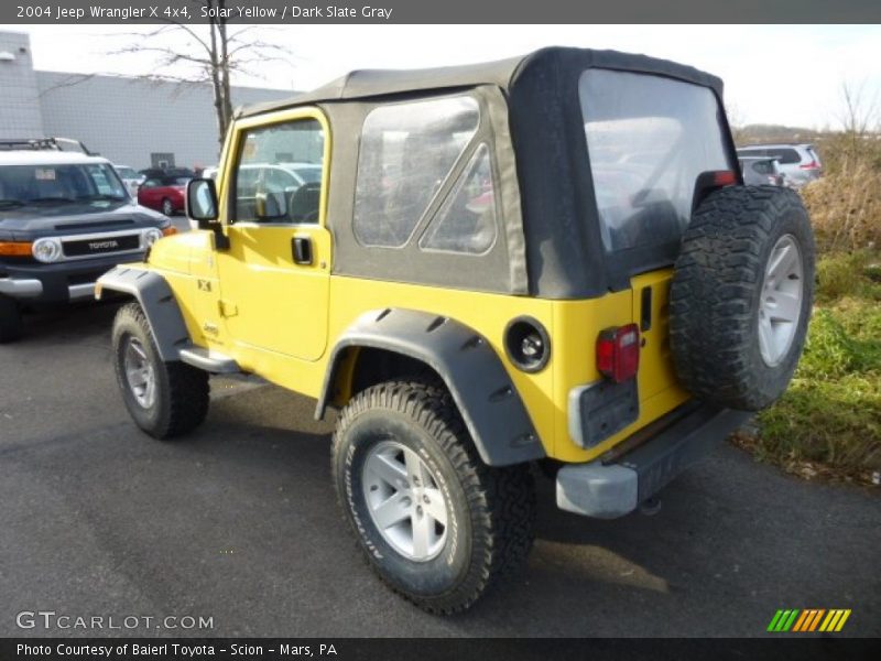 Solar Yellow / Dark Slate Gray 2004 Jeep Wrangler X 4x4