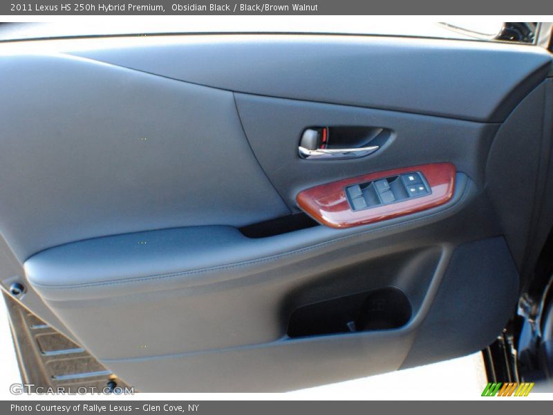 Obsidian Black / Black/Brown Walnut 2011 Lexus HS 250h Hybrid Premium