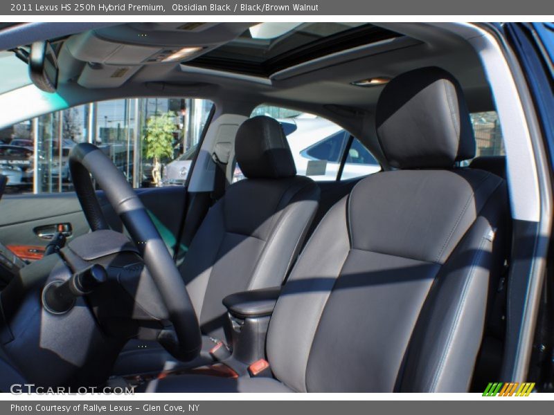 Obsidian Black / Black/Brown Walnut 2011 Lexus HS 250h Hybrid Premium