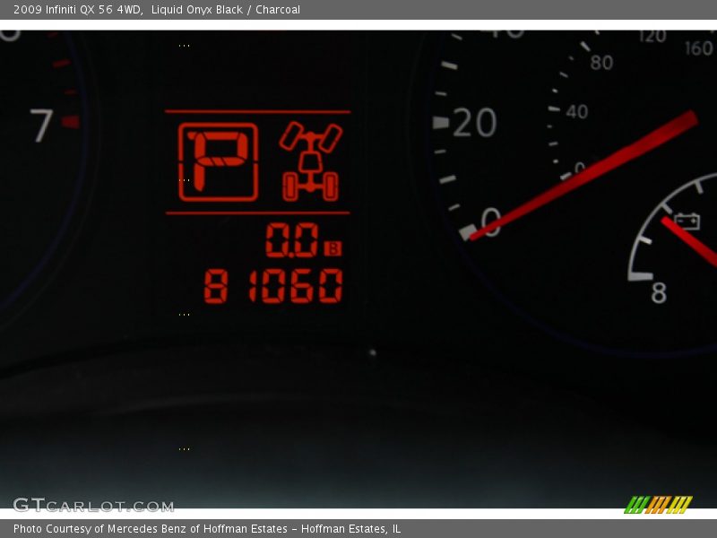 Liquid Onyx Black / Charcoal 2009 Infiniti QX 56 4WD