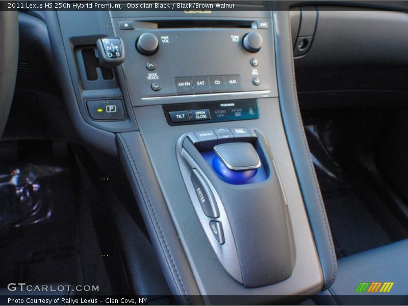 Obsidian Black / Black/Brown Walnut 2011 Lexus HS 250h Hybrid Premium