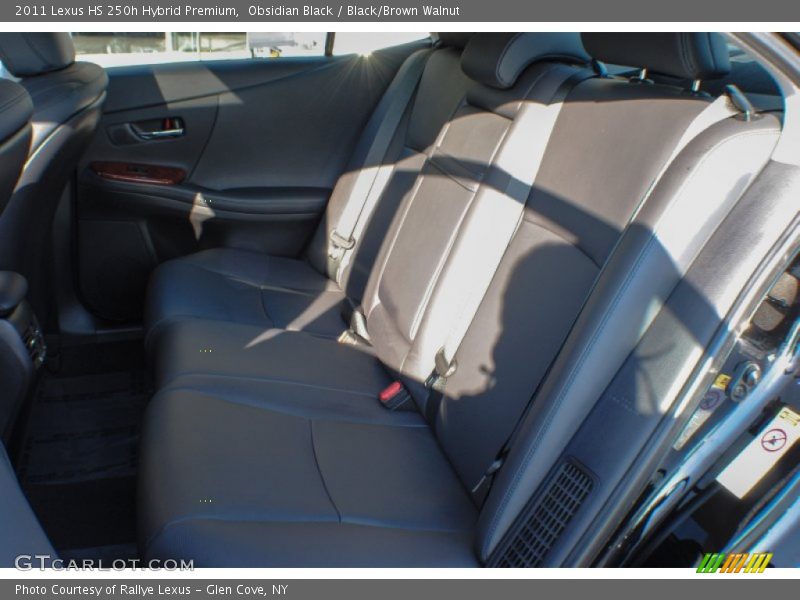 Obsidian Black / Black/Brown Walnut 2011 Lexus HS 250h Hybrid Premium