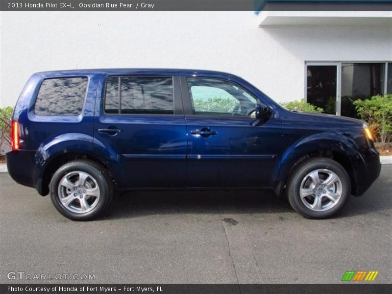 Obsidian Blue Pearl / Gray 2013 Honda Pilot EX-L