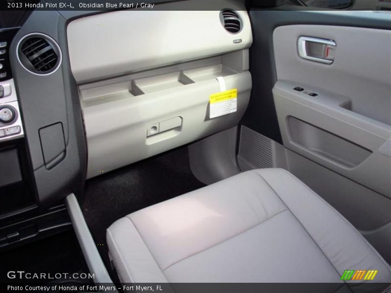 Obsidian Blue Pearl / Gray 2013 Honda Pilot EX-L