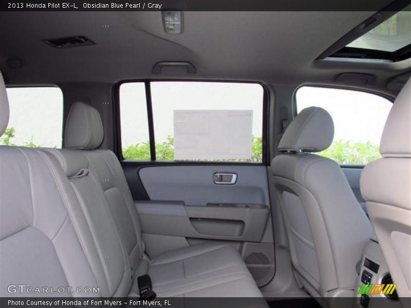 Obsidian Blue Pearl / Gray 2013 Honda Pilot EX-L