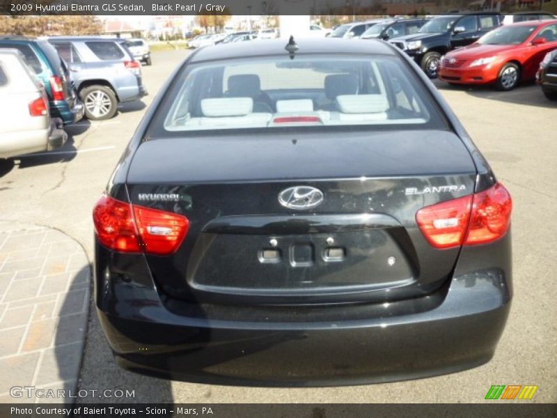 Black Pearl / Gray 2009 Hyundai Elantra GLS Sedan