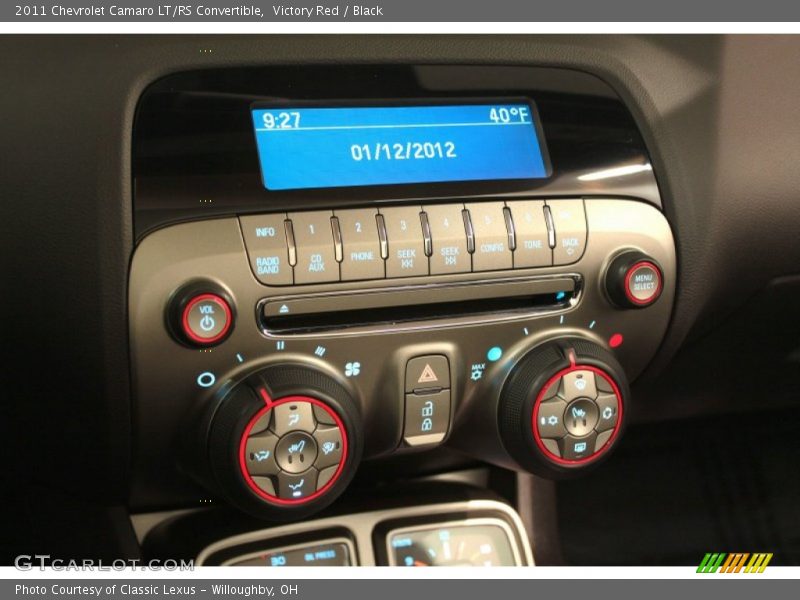 Controls of 2011 Camaro LT/RS Convertible