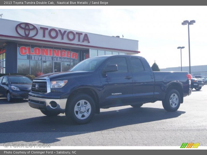 Nautical Blue Metallic / Sand Beige 2013 Toyota Tundra Double Cab