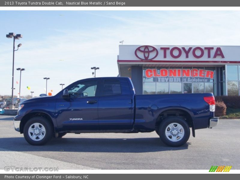 Nautical Blue Metallic / Sand Beige 2013 Toyota Tundra Double Cab