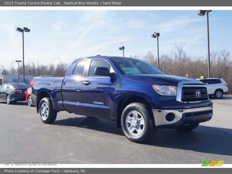 Nautical Blue Metallic / Sand Beige 2013 Toyota Tundra Double Cab