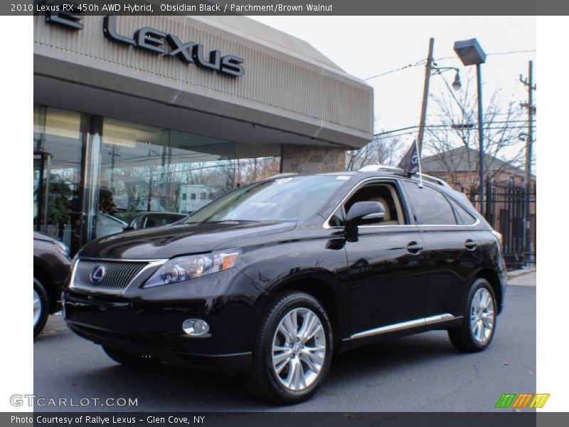 Obsidian Black / Parchment/Brown Walnut 2010 Lexus RX 450h AWD Hybrid