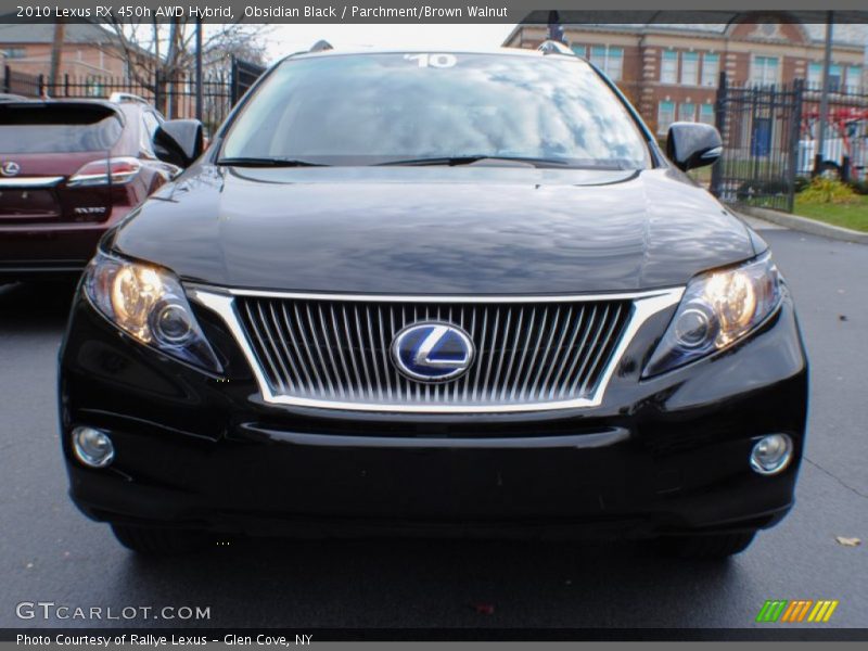 Obsidian Black / Parchment/Brown Walnut 2010 Lexus RX 450h AWD Hybrid
