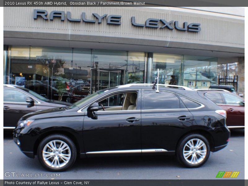 Obsidian Black / Parchment/Brown Walnut 2010 Lexus RX 450h AWD Hybrid
