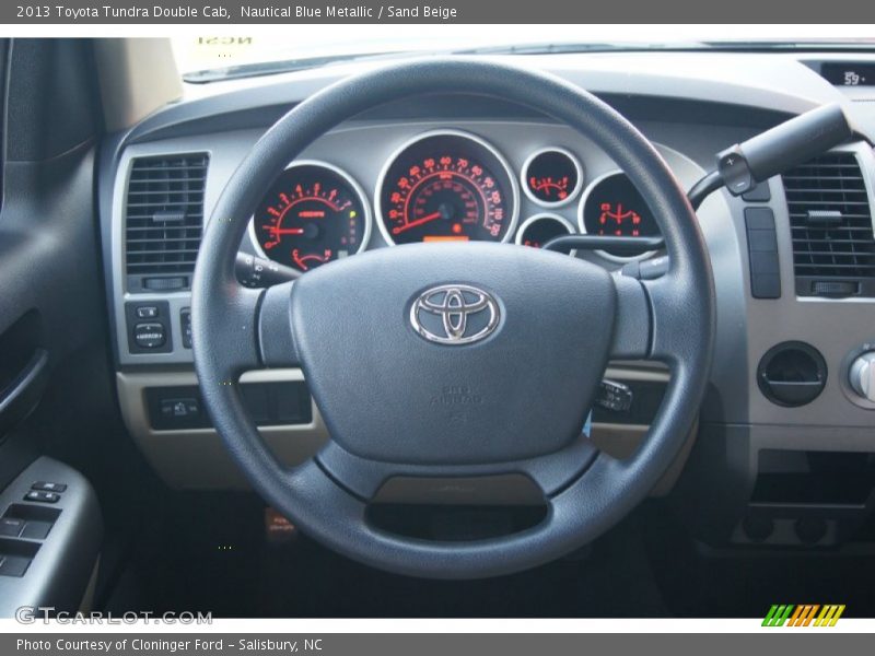 Nautical Blue Metallic / Sand Beige 2013 Toyota Tundra Double Cab
