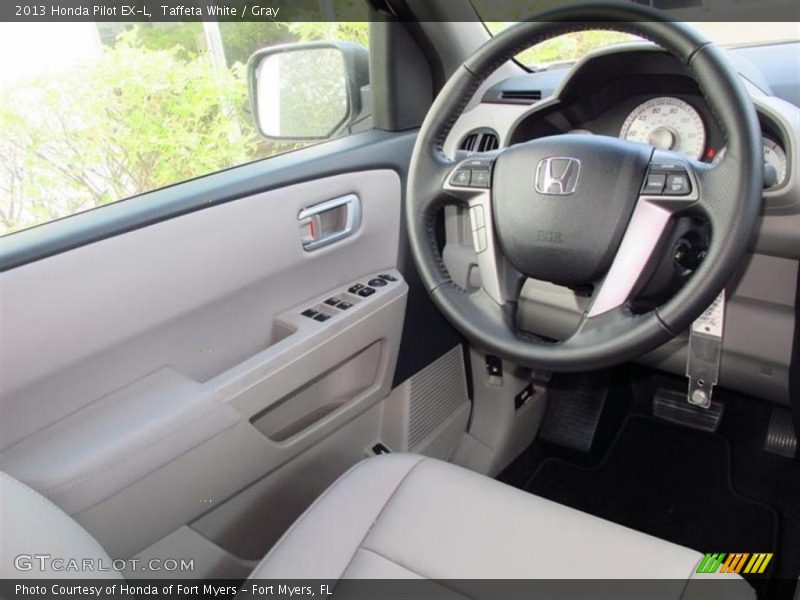Taffeta White / Gray 2013 Honda Pilot EX-L