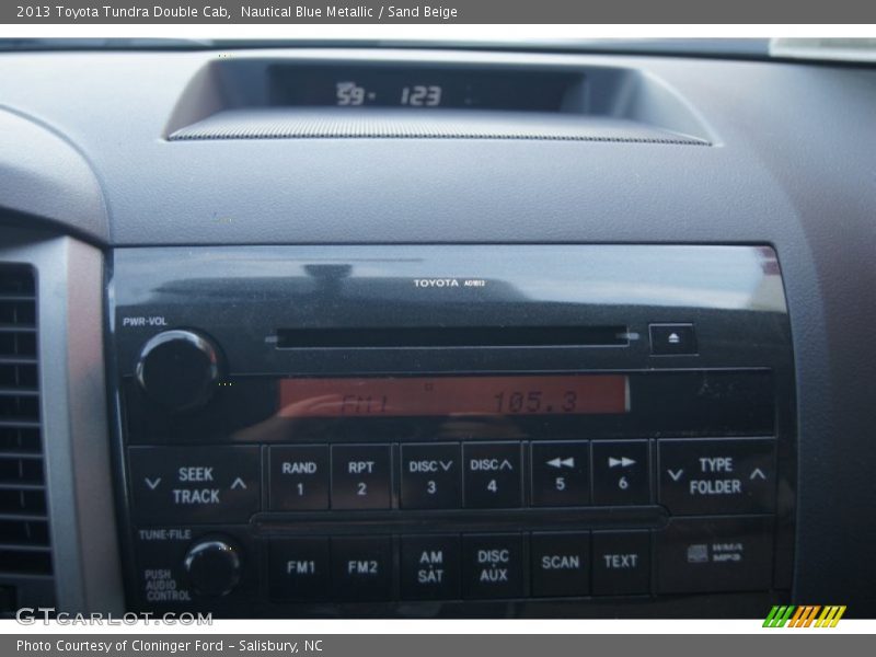 Nautical Blue Metallic / Sand Beige 2013 Toyota Tundra Double Cab