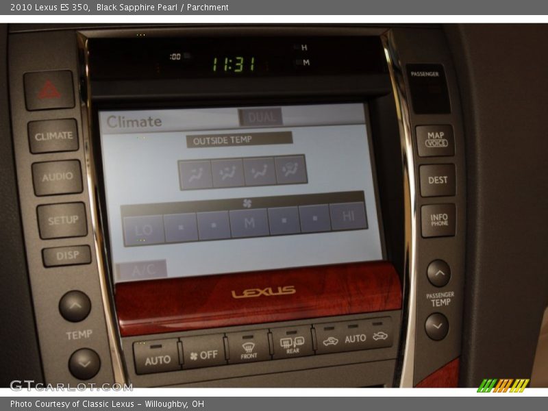 Black Sapphire Pearl / Parchment 2010 Lexus ES 350