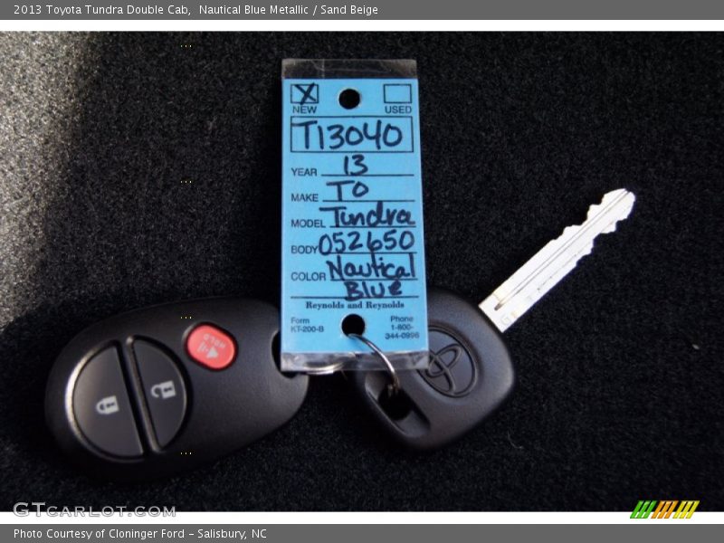 Nautical Blue Metallic / Sand Beige 2013 Toyota Tundra Double Cab