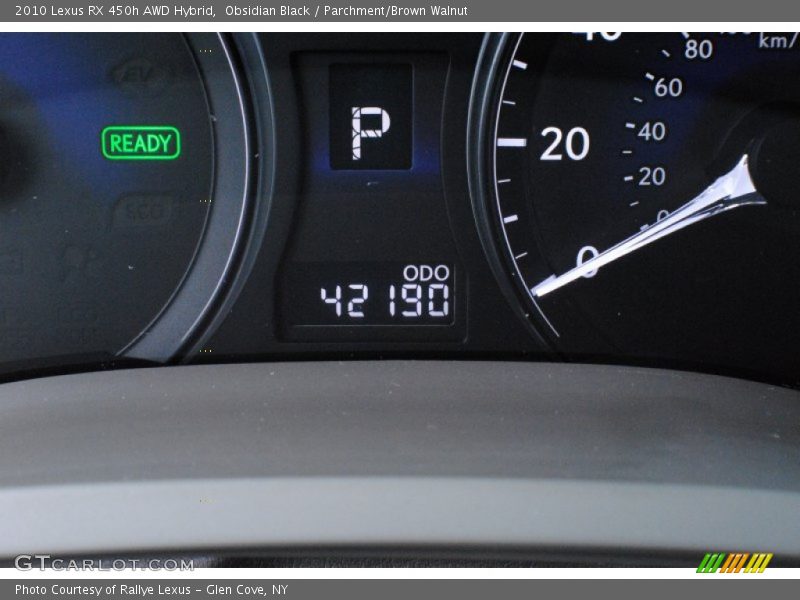 Obsidian Black / Parchment/Brown Walnut 2010 Lexus RX 450h AWD Hybrid