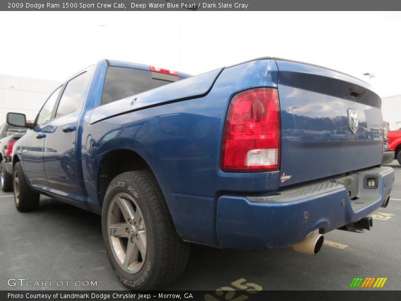 Deep Water Blue Pearl / Dark Slate Gray 2009 Dodge Ram 1500 Sport Crew Cab