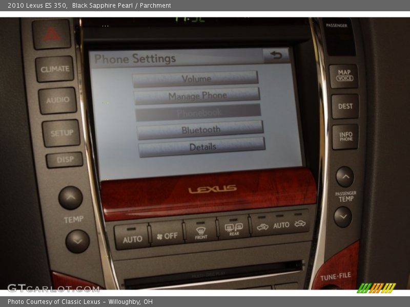Black Sapphire Pearl / Parchment 2010 Lexus ES 350