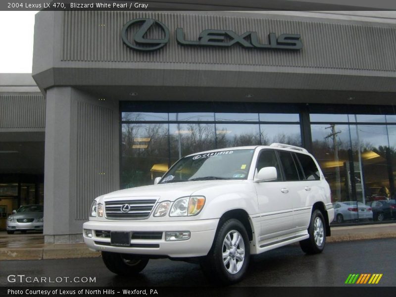 Blizzard White Pearl / Gray 2004 Lexus LX 470