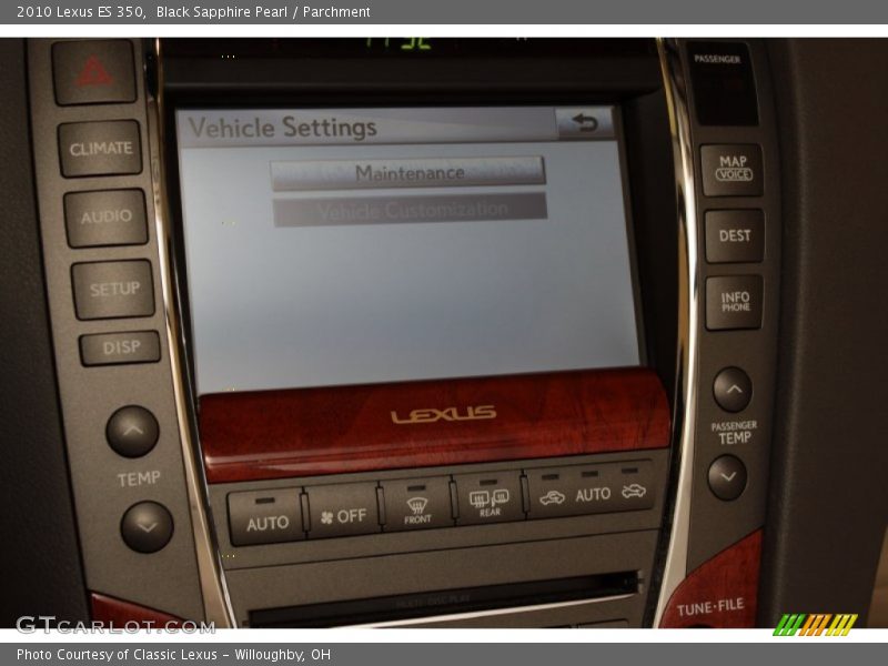 Black Sapphire Pearl / Parchment 2010 Lexus ES 350