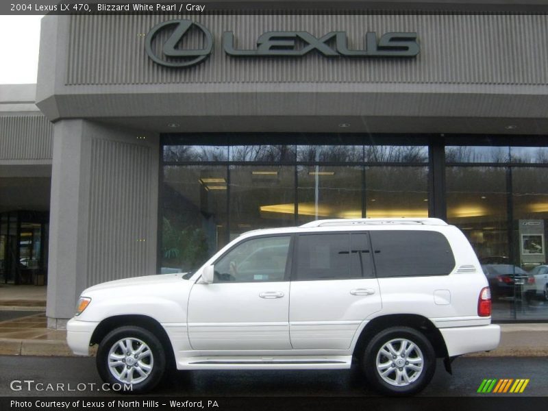Blizzard White Pearl / Gray 2004 Lexus LX 470