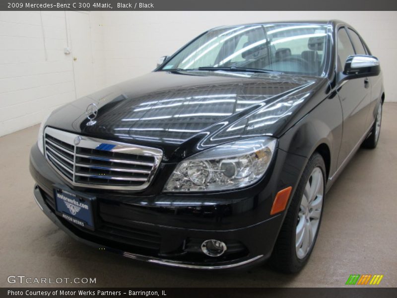 Black / Black 2009 Mercedes-Benz C 300 4Matic