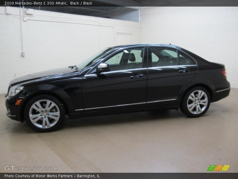 Black / Black 2009 Mercedes-Benz C 300 4Matic