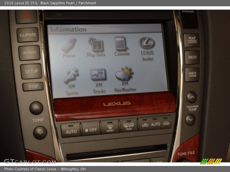 Black Sapphire Pearl / Parchment 2010 Lexus ES 350