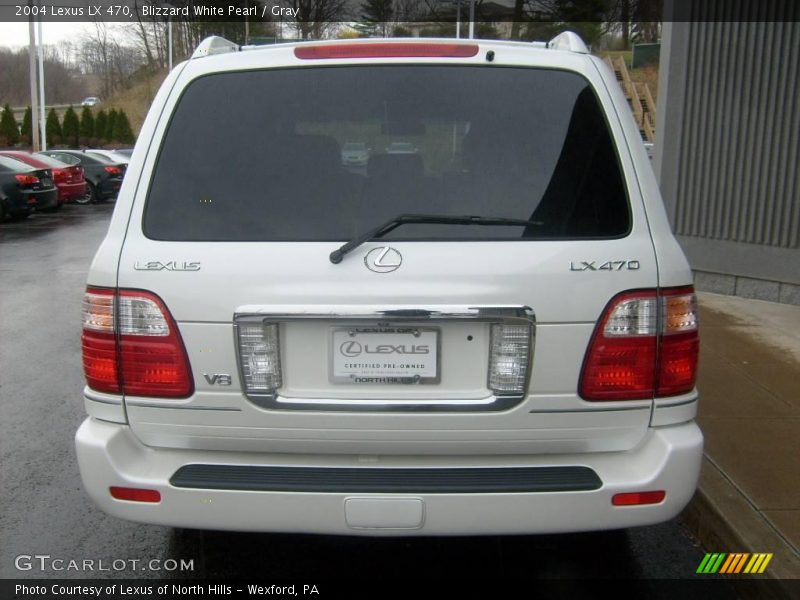 Blizzard White Pearl / Gray 2004 Lexus LX 470