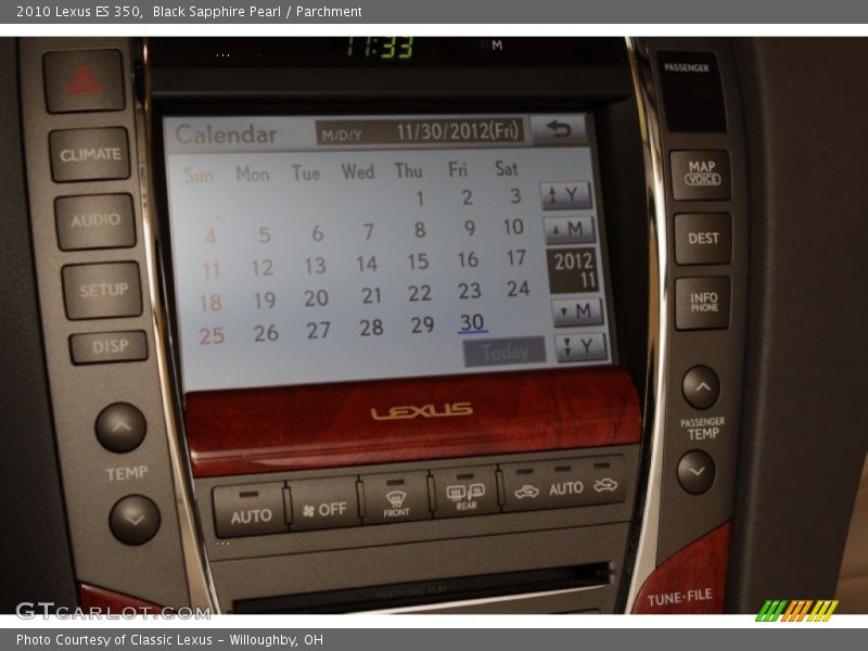 Black Sapphire Pearl / Parchment 2010 Lexus ES 350