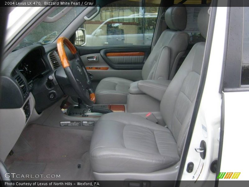 Blizzard White Pearl / Gray 2004 Lexus LX 470