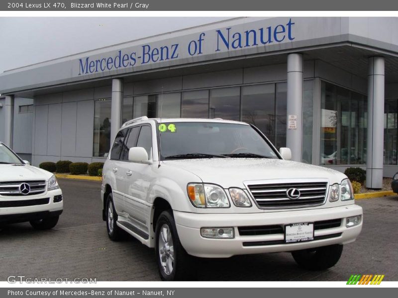 Blizzard White Pearl / Gray 2004 Lexus LX 470